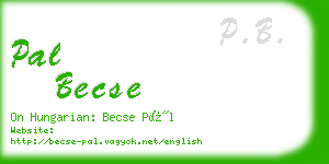 pal becse business card